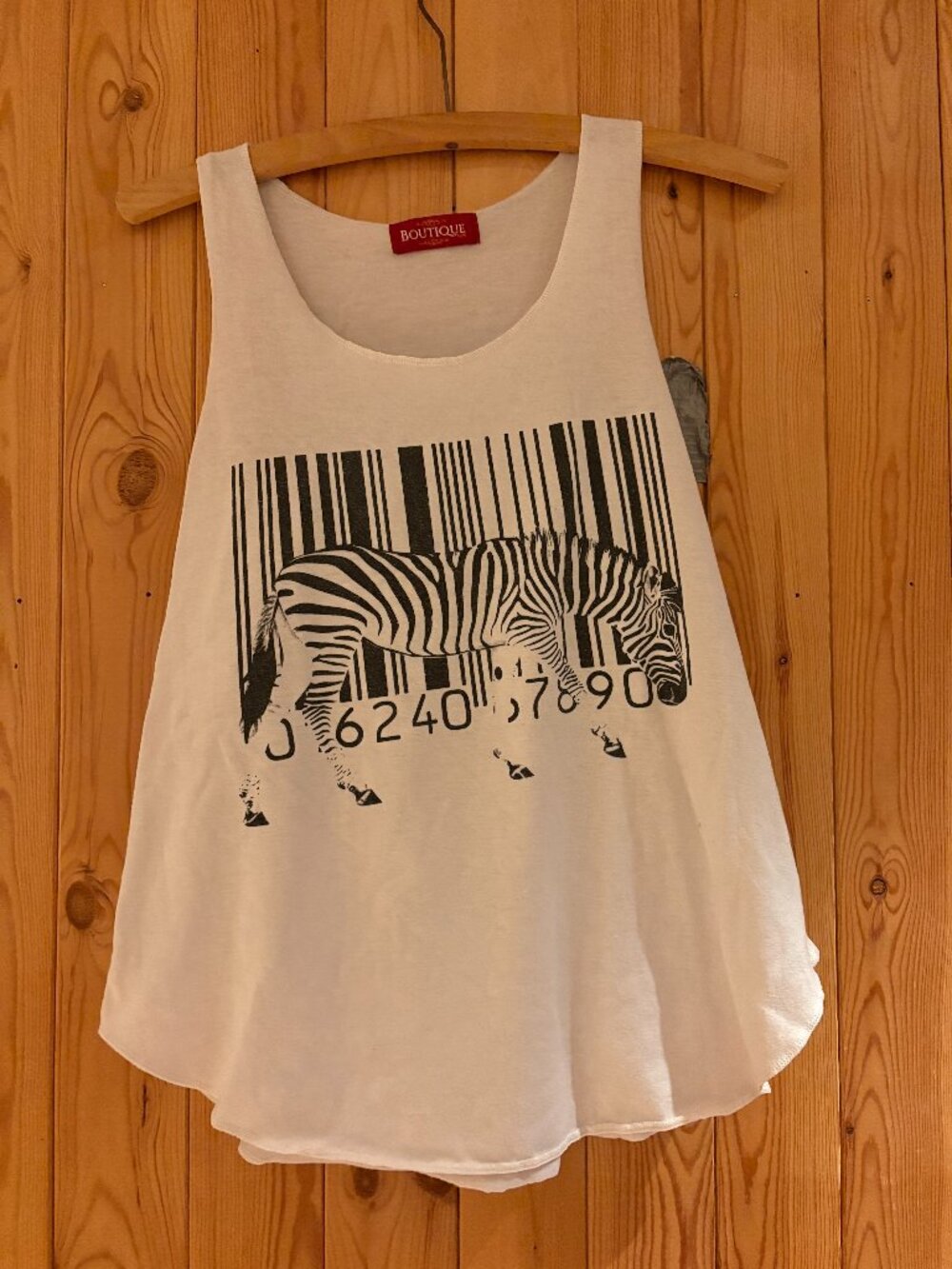 2010s hipster zebra barcode Tank Top